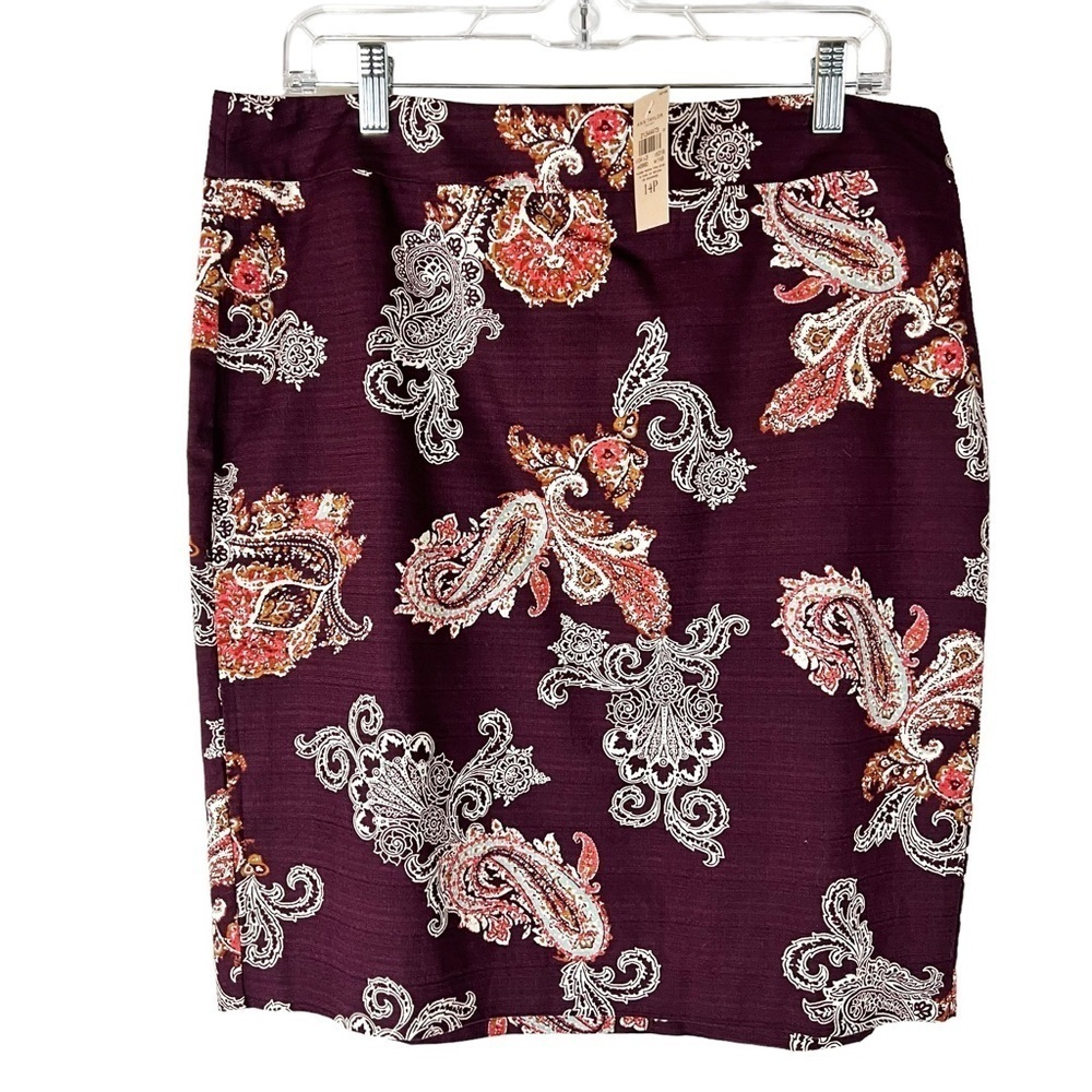 NWT Ann Taylor Academia Straight Pencil Paisley Skirt